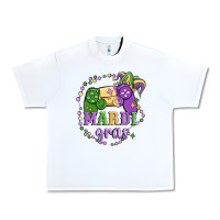 White mardi gras game Urban Heavy Tee - MaliasSmallBusiness
