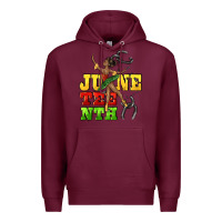 Burgundy juneteenth Premium Hoodie - CowGirlArtShop