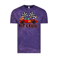 Cloud Purple pit crew boys birthday race car Vintage Tee - MaliasSmallBusiness