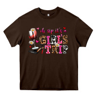 Chocolate Brown oh sip its a girls trip Heavy Core Tee - AdoDesignShop