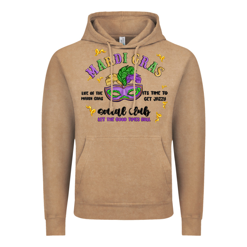 Mardi Gras Social Club Vintage Hoodie by MaliasSmallBusiness | Teevron