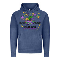 Vintage Denim mardi gras social club Vintage Hoodie - MaliasSmallBusiness