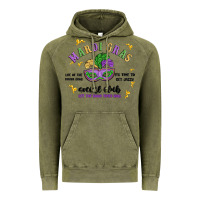 Vintage Olive mardi gras social club Vintage Hoodie - MaliasSmallBusiness