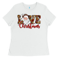 White Love Christmas Santa Ladies Tee - JahusDesignShop