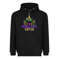 Black mardi gras cutie unicorn Heavyweight Hoodie - CowGirlArtShop