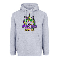 Heather Grey mardi gras cutie unicorn Heavyweight Hoodie - CowGirlArtShop