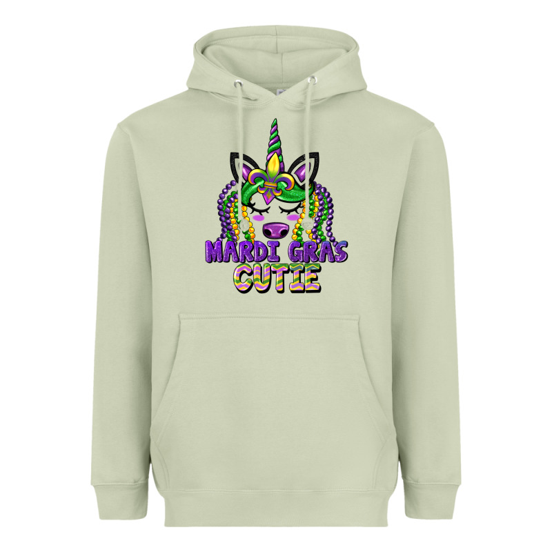 Mardi Gras Cutie Unicorn Heavyweight Hoodie by CowGirlArtShop | Teevron