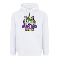 White mardi gras cutie unicorn Heavyweight Hoodie - CowGirlArtShop
