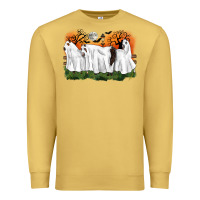 Antique Gold ghost horses halloween Premium Sweatshirt - CowGirlArtShop