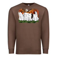 Chestnut ghost horses halloween Premium Sweatshirt - CowGirlArtShop