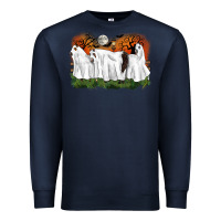 Navy ghost horses halloween Premium Sweatshirt - CowGirlArtShop