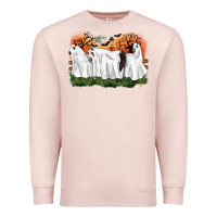Pale Pink ghost horses halloween Premium Sweatshirt - CowGirlArtShop