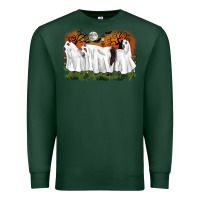 Sports Green ghost horses halloween Premium Sweatshirt - CowGirlArtShop