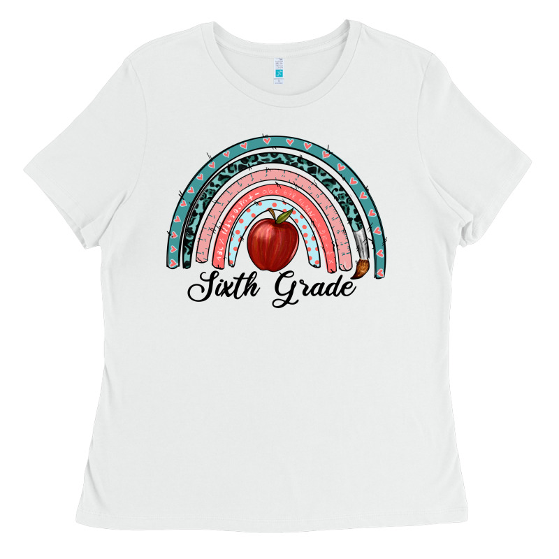 Sixth Grade Rainbow Ladies Tee by RanaPortraitStore | Teevron
