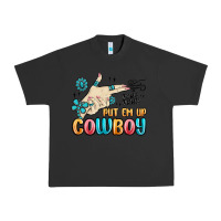 Western Turquoise Put Em Up Cowboy Urban Heavy Tee | Teevron
