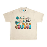 Sandshell western turquoise put em up cowboy Urban Heavy Tee - MaliasSmallBusiness