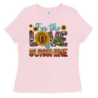 Bubblegum Pink for the love of sunshine sunflower our lady of guadalupe Ladies Tee - JahusDesignShop