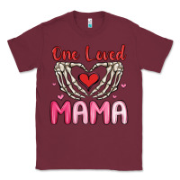 Burgundy one loved mama Classic Tee - MaliasSmallBusiness