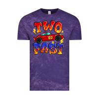 Cloud Purple two fast boys birthday racing car Vintage Tee - MaliasSmallBusiness