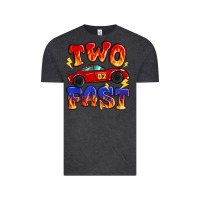 Vintage Black two fast boys birthday racing car Vintage Tee - MaliasSmallBusiness