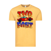 Vintage Mustard two fast boys birthday racing car Vintage Tee - MaliasSmallBusiness
