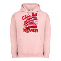 Pigment Salmon call me never Urban Hoodie - FaDigitalArtStudio