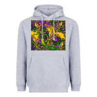 Heather Grey mardi gras fleur de lis Heavyweight Hoodie - CowGirlArtShop