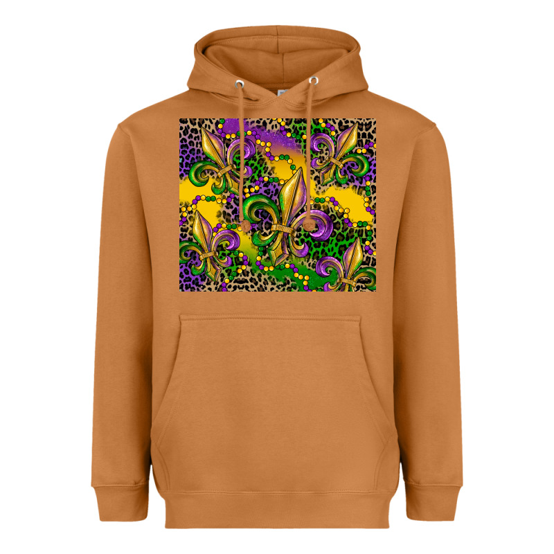 Mardi Gras Fleur De Lis Heavyweight Hoodie by CowGirlArtShop | Teevron
