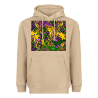 Mushroom mardi gras fleur de lis Heavyweight Hoodie - CowGirlArtShop
