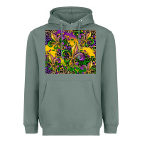 Sage mardi gras fleur de lis Heavyweight Hoodie - CowGirlArtShop