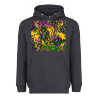 Smoke mardi gras fleur de lis Heavyweight Hoodie - CowGirlArtShop