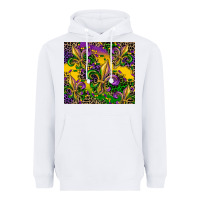 White mardi gras fleur de lis Heavyweight Hoodie - CowGirlArtShop