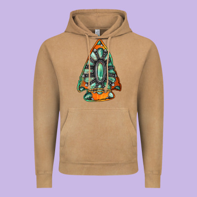 Gemstone Arrowhead Vintage Hoodie Designed By Jasminsmagicworld