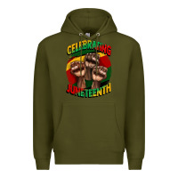 Army Green im celebrating juneteenth  (1) Premium Hoodie - CowGirlArtShop
