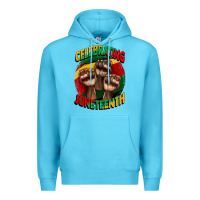 Ocean Blue im celebrating juneteenth  (1) Premium Hoodie - CowGirlArtShop