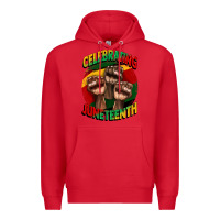 Red im celebrating juneteenth  (1) Premium Hoodie - CowGirlArtShop