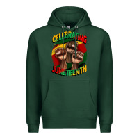 Sports Green im celebrating juneteenth  (1) Premium Hoodie - CowGirlArtShop