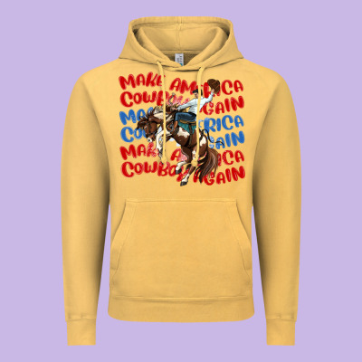 Make America Cowboy Again Vintage Hoodie Designed By Maliassmallbusiness