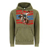 Vintage Olive make america cowboy again Vintage Hoodie - MaliasSmallBusiness