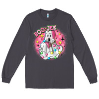 Smoke boo jee pink christmas ghost Long Sleeve Tee - MaliasSmallBusiness