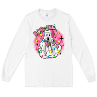 White boo jee pink christmas ghost Long Sleeve Tee - MaliasSmallBusiness