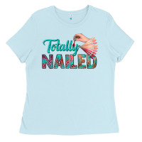Baby Blue totally nailed bbs Ladies Tee - BundleAndBundleShop
