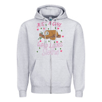Heather Grey Just A Girl Who Lowes Sloths Zipper Hoodie - Bettercallsaul