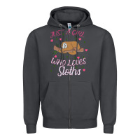 Smoke Just A Girl Who Lowes Sloths Zipper Hoodie - Bettercallsaul