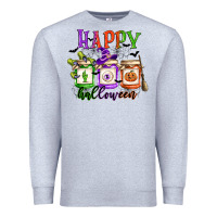 Heather Grey happy halloween jars Premium Sweatshirt - CowGirlArtShop