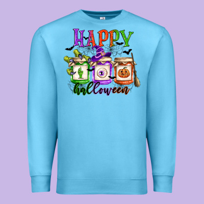 Happy Halloween Jars Premium Sweatshirt Designed By Cowgirlartshop