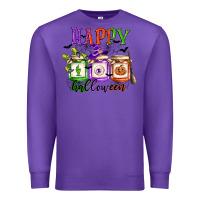 Purple happy halloween jars Premium Sweatshirt - CowGirlArtShop