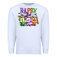 White happy halloween jars Premium Sweatshirt - CowGirlArtShop
