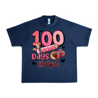Navy 100 days sharper school Urban Heavy Tee - MaliasSmallBusiness