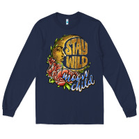 Navy stay wild moon child Long Sleeve Tee - JahusDesignShop